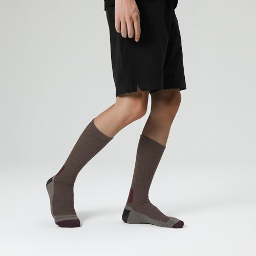 Image of WANDER Merino Wool Crew Socks 3 Pairs Lightweight Cushion Boot Sock