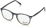 Persol PO3007V Square Prescription Eyeglass Frames, Grey Striped/Demo, 50 mm