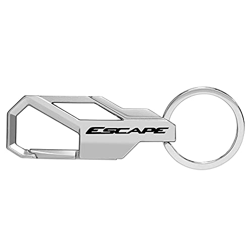 Ipick Image Compatible With Ford Escape Silver Carabiner-Style Snap Hook Metal Key Chain #TOP1