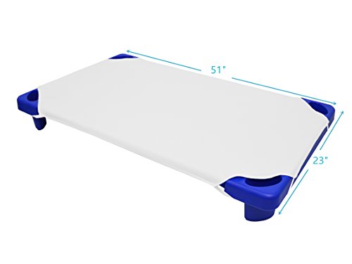 American Baby Company 10 Piece Cotton-Polyester Blend Cot Sheets for Daycare Standard Size 23" x 51" - Soft & Breathable Cot Sheets for Daycare and Preschool, White