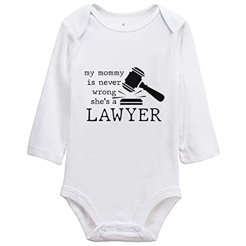 Image of My Mommy Is Never Wrong She's A Lawyer Onesie Funny Pregnancy Announcement Newborn Onesie Gift for Infant