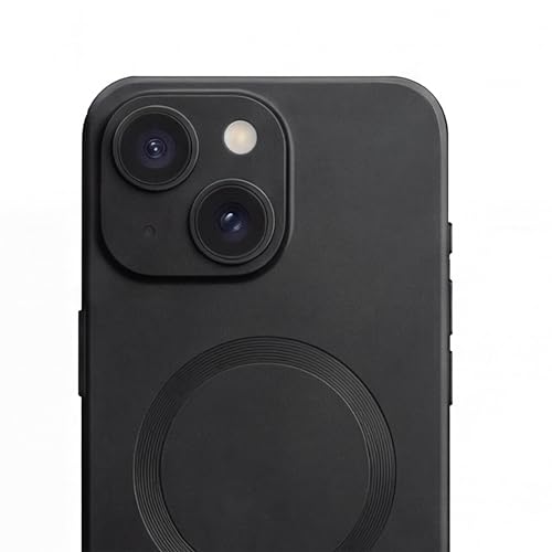 Image of amazon basics Premium Mag-Safe Case for iPhone 15 | Shockproof & Anti-Scratch Cover | Soft Silicone with Wireless Charging | Camera Lens Guard - Black