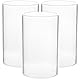 HOMSFOU 3 Stücke Glaszylinder Windlichtgläser mundgeblasen Glas Kerzenhalter Teelichtgläser Ersatz Zylinder Teelichthalter Kerzenständer Ohne Boden für Zuhause Wohnzimmer Hochzeit Tischdeko