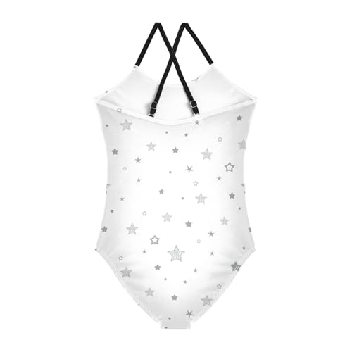 Little Stars on White Swimsuit for Girls 1-Piecing Toddler Girl Bathing Suit Swim Suit for Girls2