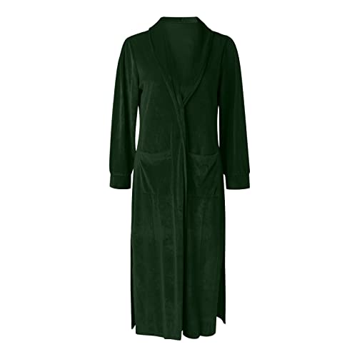 Casual Work Sweaters Women Fashion Casual Coat Velvet Loose Elastic Coat Long Outwear Coat Long Casual Coat Cardigan Pocket Solid Coat Sunflower Cardigan Women - Afbeelding 5