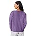 Hanes Womens Ecosmart V-notch Crewneck Sweatshirt, Fleece Pullover For Athletic-sweatshirts, Violet Splendor Heather, X-Large US