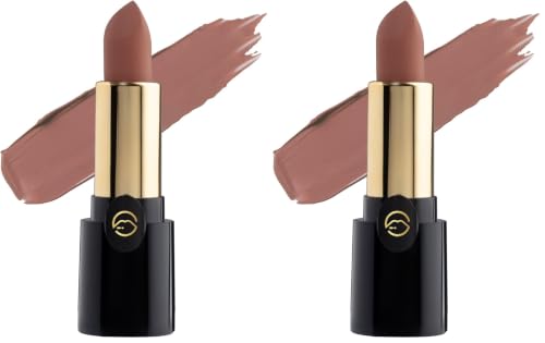 Image of MARS Plush Velvet Creamy Matte Lipstick for women | Smooth Glide | One Swipe Pigmentation | Non-Drying and Creamy Formula | Rich and Vibrant Color | 3.2 gm | (03-Brown Sugar) (Pack of 2)