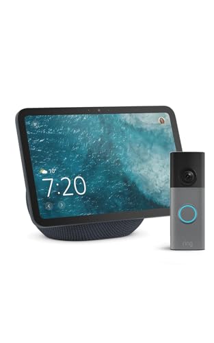 Amazon Echo Show 8 (ultimo modello), Grafite + Ring Videocitofono a batteria (ultimo modello), vedi i visitatori sul tuo Echo Show, con Accesso Anticipato ad Alexa+