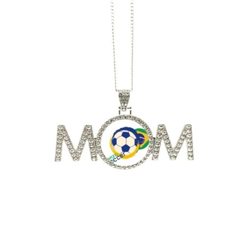 Collier Brésil Football pendentif bijoux anniversaire pour grandma et maman