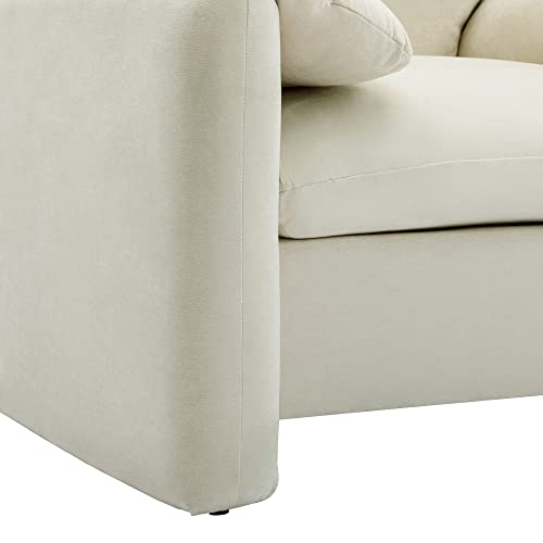 Accent Chair, Modern Style Chenille Oversized Armchair Accent Chair, Single Sofa Lounge Chair 38.6’’ W For Living Room, Bedroom, Cream #TOP6