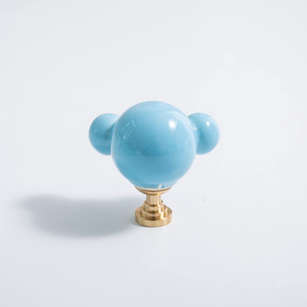 Poignées de meubles en céramique bouton tiroir vintage bleu blanc rose pour placard