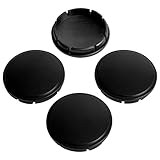 KitsPro 56mm Nabendeckel Felgendeckel Radnabendeckel Nabenabdeckungen für 1J0601171 Nabenkappen Radnabenabdeckung , 4 Stück (Matt-schwarz)