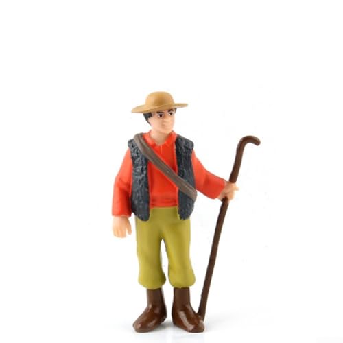 Zilimontt - Zilimontt Farm Figures,Simulation Farm Standing People,Miniature Farmer Figurines Pretend Farm Figure Farm Toy Set For Kids(ZQ 376)