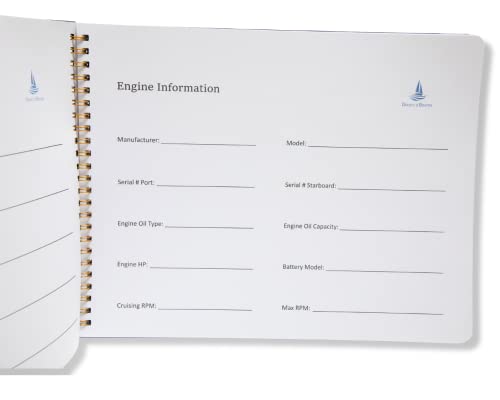 Direct 2 Boater's Captain's Log Book - Spiral Bound Nautical Diary With Blue Flexible Cover - 100 Pages - Ideal Boat Journal/Sailing Notebook, Boater Logbook Gift, Yacht Captain Log Book Journal #TOP5