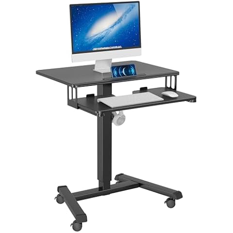 BONTEC Adjustable Two-Tier Mobile Workstation Cover