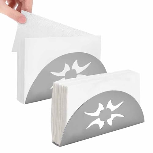Norhogo 2 St&uuml;ck Serviettenhalter, Edelstahl Metall Tischpapier Servietten Halter, f&uuml;r Tisch Tischserviettenhalter f&uuml;r Restaurant Coffee Shop Hotel Tisch Dekoration K&uuml;chentheke