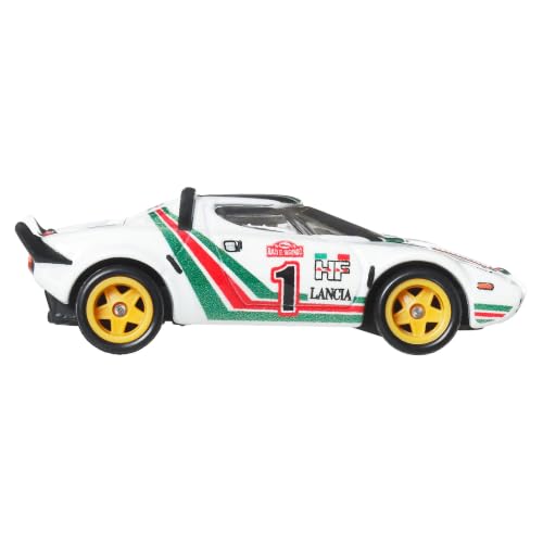 Image of Hot Wheels Premium Car Culture Collectible Toy Car, 1:64 Scale Die-Cast Lancia Stratos, Eurospeed Vehicle with Real Riders Tires