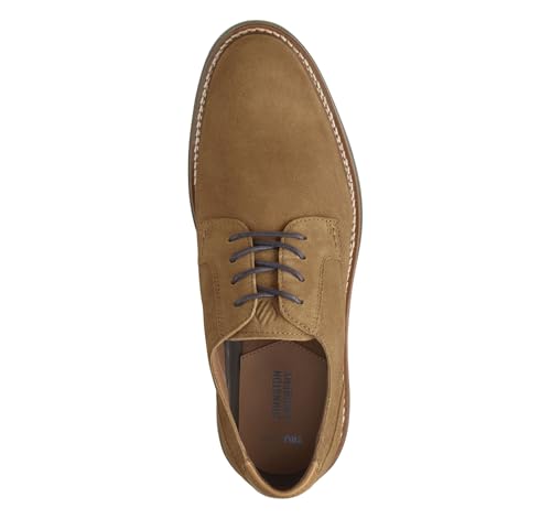 Johnston & Murphy Men's Hodges Plain Toe Lace-up Shoe, Snuff Suede, 10 M2