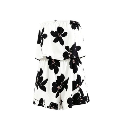 Mono de una pieza con espalda cruzada y estampado bohemio informal para mujer 4
