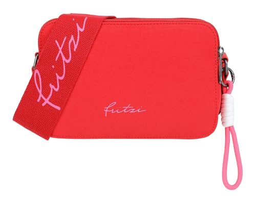 Sac à épaule bandoulière Lea Cross Bag Red avec sangle réglable et grand compartiment