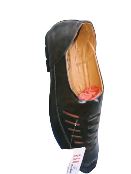 Roman Shoe, Black Leather Historical Footwear