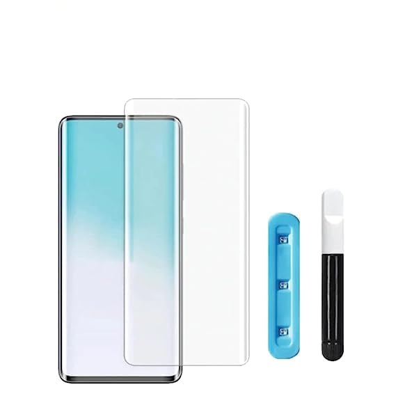 Image of Premium Tempered Glass Design For Vivo X60|X60 Pro Cellphone Advanced Border Less Full Edge-to-Edge Protector 3D Curved Uv Screen Protector And Easy Installation Kit(Pack Of 1)