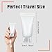 SYBL 5ml 20 Pcs Refillable Empty Tubes Bottles Squeezable Sample Containers Translucent Surface Travel Sample Bottles for Toothpaste Shampoo Facial Cleanser Lotion Hand Cream