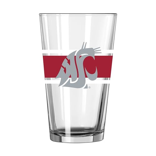 Image of Logo Brands NCAA 16 oz Pint Glass - Durable Glass With Bold Team Color- Chip-Resistant Rim Drinkware For Fans, Tailgates, Home Bars & Everyday Use