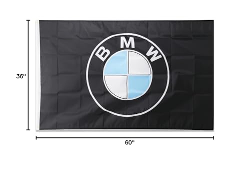 Car Decor Flag for BMW Banner 3 ft x 5 ft Polyester with 2 Brass Grommets Vivid Color HD Printing Exhibition, Racing, Car Fans, Porch, Garage Decoration