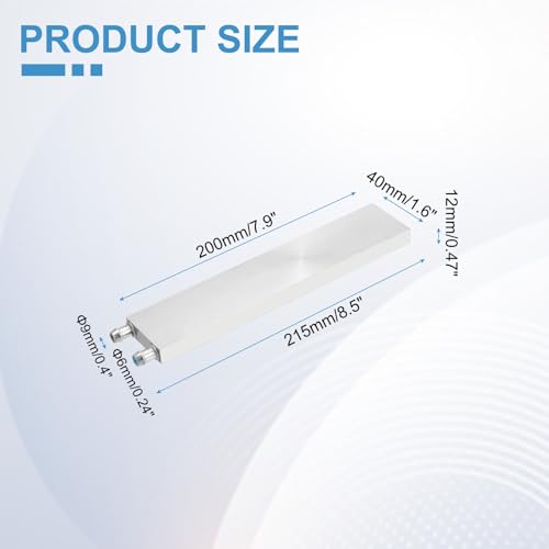 Bloque de refrigeración líquida de aluminio con perfil plano 12mm 2
