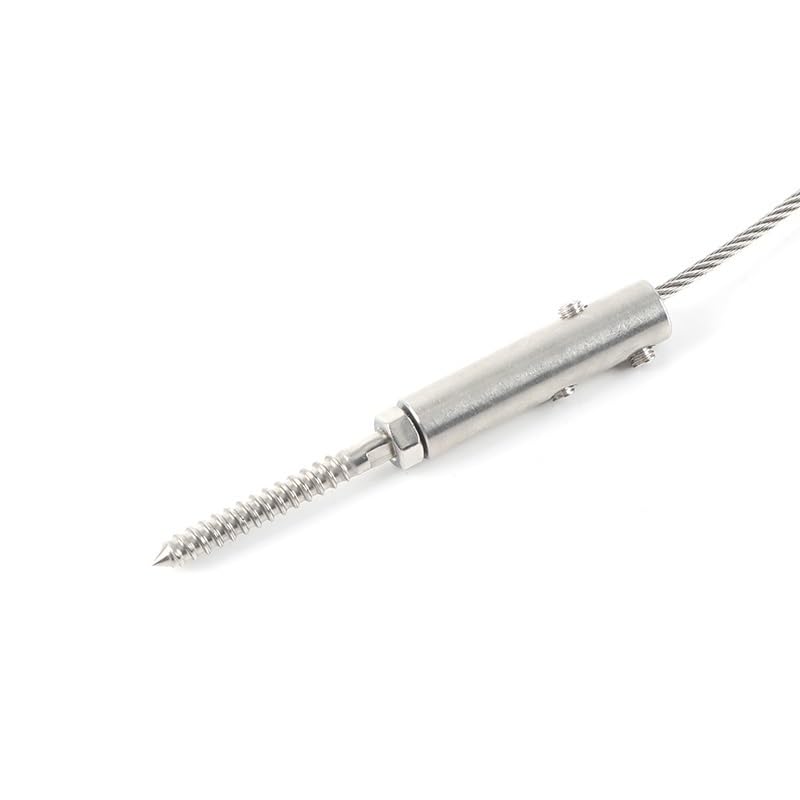 Morsetti per Fune 10 Pz Vite Morsetto Fune Metallica for 8mm Swage Viti di Ritardo con Esagonale Bulloni Fibbia for Ponte della Scala Palo Legno