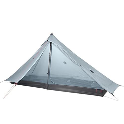 3F UL Gear Lanshan Pro Ultralight 1-Person Tent 3/4 Season Lightweight Hiking Shelter Ideal for Garden Camping Outdoor Adventures Grey Color