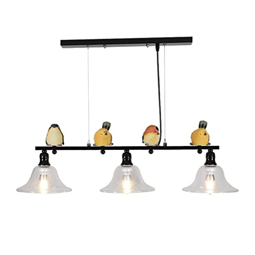 Lustre d'oiseau suspension plafonnier nordique noir pour salon et salle à manger