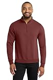 Port & Co Core Fleece 1/4-Zip Pullover Sweatshirt-PC78Q-M-Maroon