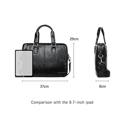 Briefcases Messenger Bags Laptop Bag Leather Men Handheld Horizontal Briefcase Business One Shoulder Crossbody Top Soft Leather Casual Bag2