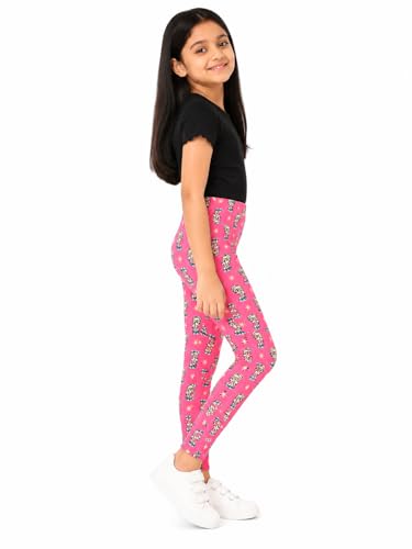Image of BODYCARE Kids Girls Cotton Leggings | Soft Stretchable Pants, Playtime, Yoga & Casual Wear | Comfortable Elastic Waist Leggings for Toddler & Kids Girls