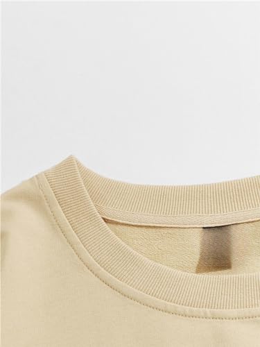 WDIRARA Men's Cartoon Letter Print Round Neck Long Sleeve Sweatshirt Casual Graphic Pullovers3