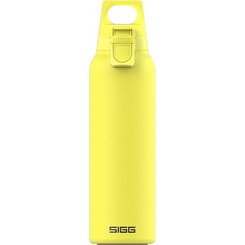 SIGG - Insulated Water Bottle - Thermo Flask Hot & Cold One Light - with Fruit Strainer - Leakproof - BPA Free - 18/8 Stainless Steel - Yellow - 0.55L