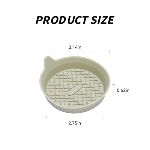 Couslcd 4 Pack Car Cup Coasters, Silicone Insert Recessed Car Cup Holder Coasters, Waterproof Non-Slip Sift-Proof Car Cup Mats, Universal Car Interior Accessories (Apricot)