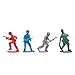 Juvale 200-Piece Miniature Plastic Army Men Playset with Flags - 4 Colors WW2 Toy Soldiers - Bucket of Army Men WW2 - Educational & Imaginative Battle Set