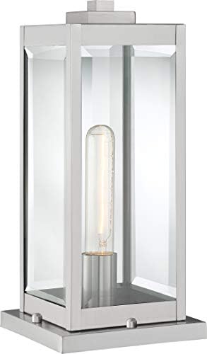 Quoizel WVR9106SS Westover Outdoor Post Lantern, 1-Light 150 Watt, Stainless Steel