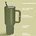 Sioncal 40 oz Insulated Tumbler with Handle and Straw | 100% Leakproof Insulated Water Bottle Travel Mug | Double Wall Vacuum Insulated | Cup Holder Friendly | BPA-Free (Mint Green)