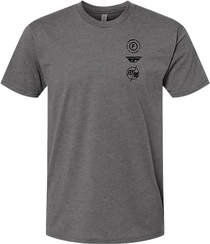 Fly Racing 354-0317S Fly Atom Tee Gunmetal Heather Sm