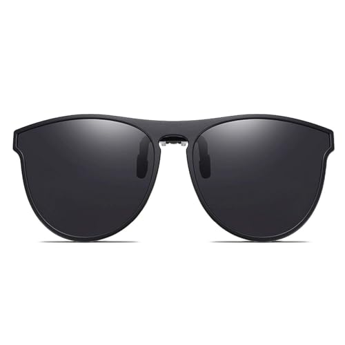 Polarized Clip On Sunglasses 100% UV Protection Scratch Proof Snap on Sunglasses Over Prescription Glasses