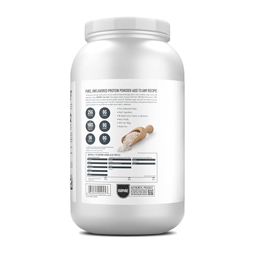 Isopure Zero Carb 100% Pure Whey Isolate Protein Powder, Lactose Free, Gluten Free, With Vitamins, Unflavored, 25g Protein Per Serving, 3 Lbs, 47 Servings (Packaging May Vary) - Image 6