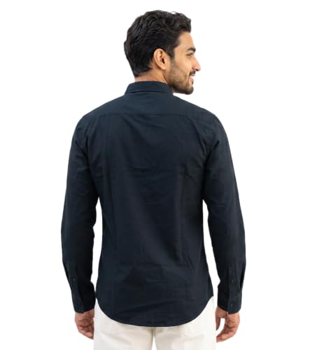 Image of Amazon Brand - INKAST Men Solid Cotton Shirt | Casual Wear | Basic Essential Plain Everyday & Office Wear | Full Sleeve | Regular Fit