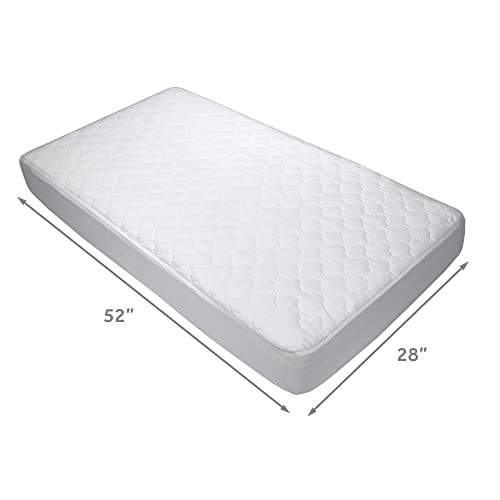 Sealy Baby SecureStay 2-Pack Fitted Waterproof Infant Crib Mattress Protector Pad and Toddler Bed Cover, Durable and Comfortable Topper, Machine Washable and Dryer Friendly, 52” x 28”- White