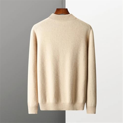 Men Cashmere Thick Pullover Sweater Mock Neck Solid Casual Jumper Fall Winter Top2