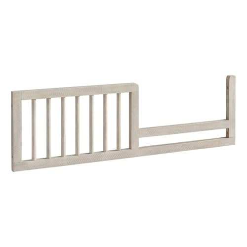 Pemberly Row Modern Wood Toddler Guard Rail in Willow Gray Finish