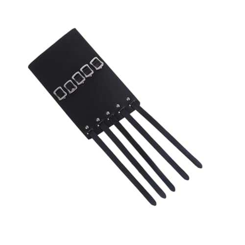 Holibanna Simple Wrist Band 5 Row Square Buckle Leather Punk Style Waterproof Black